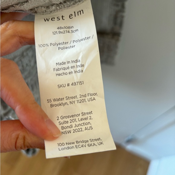 West Elm velvet curtains - Picture 2 of 5